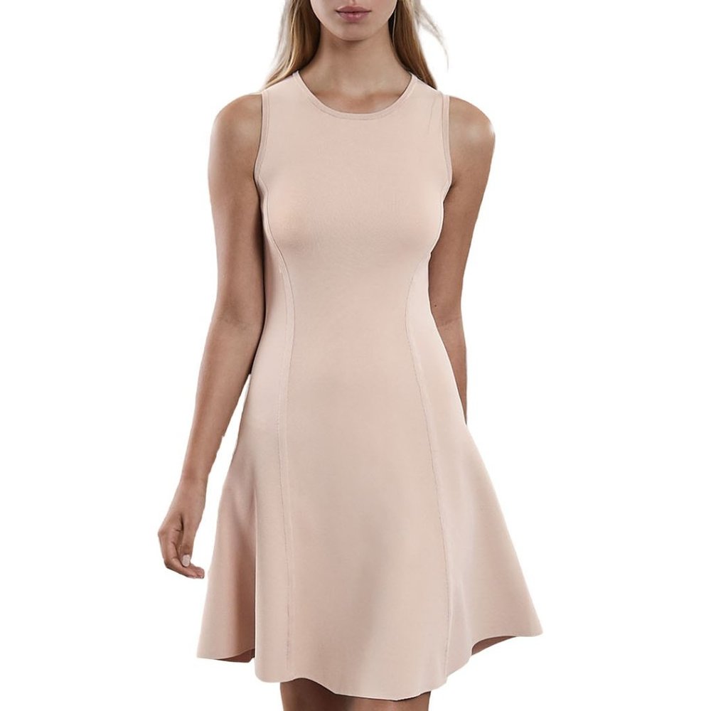Reiss Millie Knitted Fit Flare Sleeveless Dress L